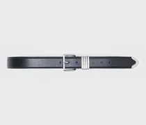 Gürtel Aus Glattleder - Schwarz