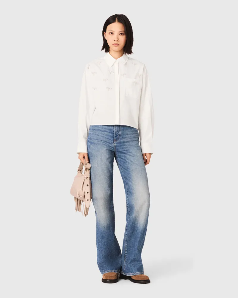 Maje Hemd Mit Schmuckdetails - Weiß Weiß