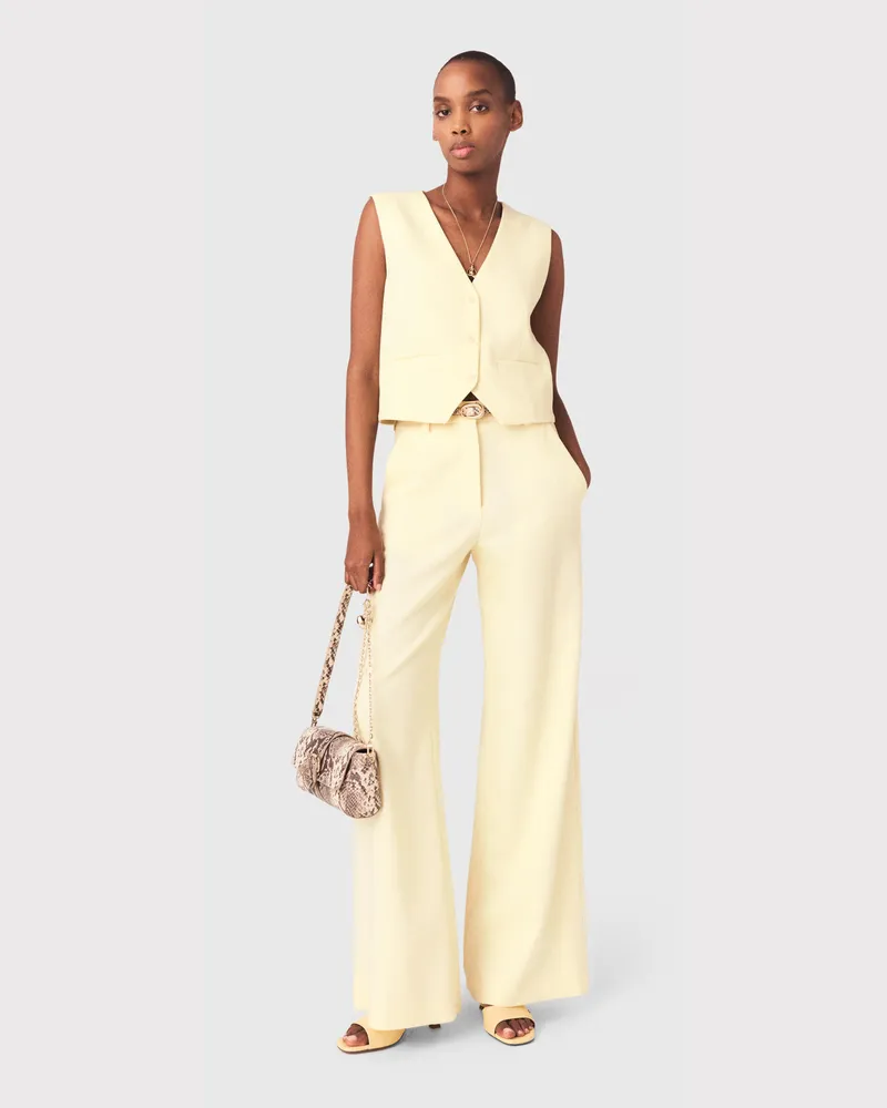 Maje Anzughose - Gelb Blassgelb