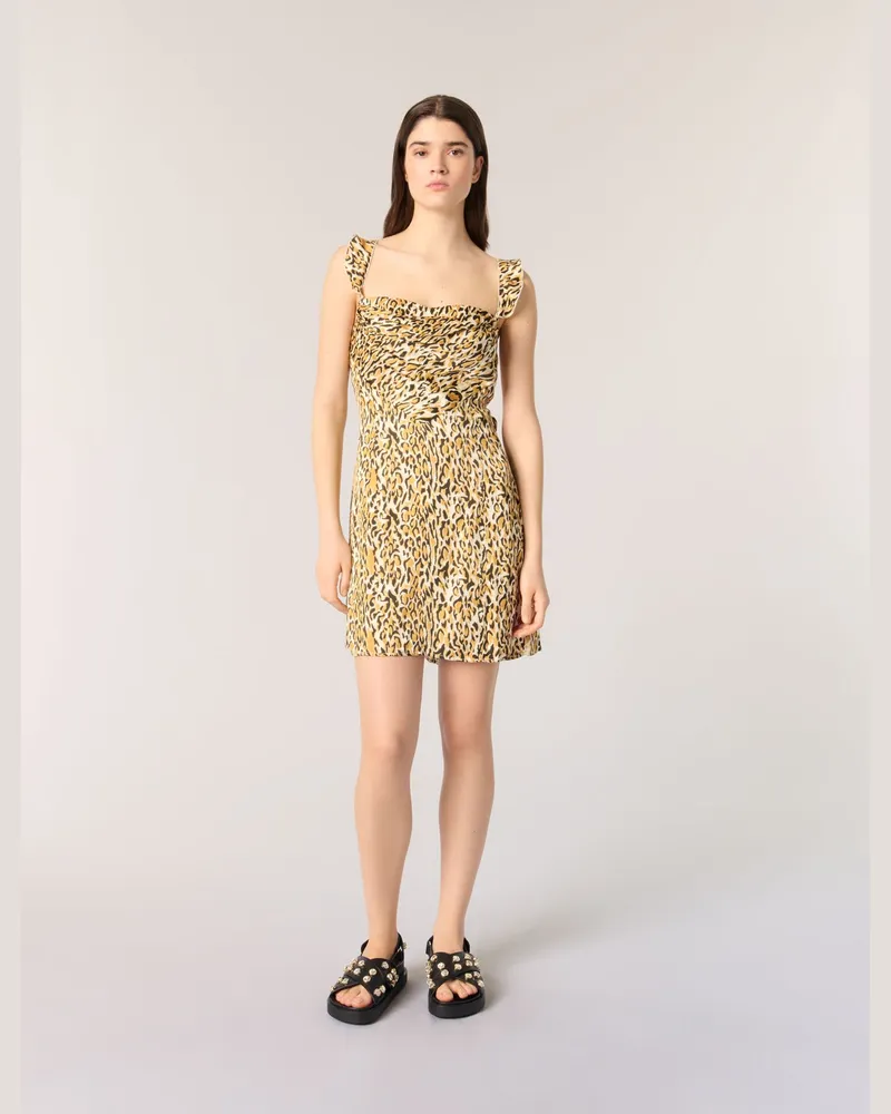 Maje Kurzes Kleid Mit Leoparden-print - Imprime Leopard Imprime