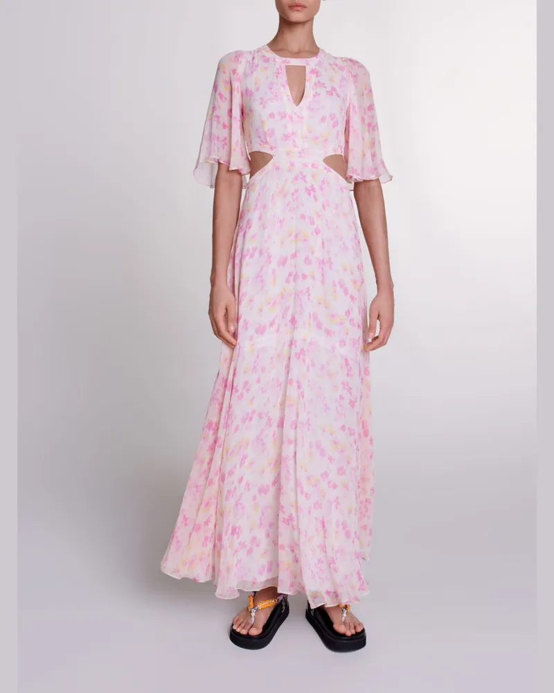 Maje Langes Kleid Mit Blumenmuster - Imprime Fleur Sunny Rose Imprime