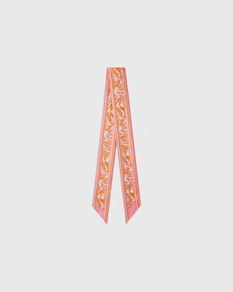 Maje Tuch 90x5cm Mit Blumenprint - Rosa Rosa