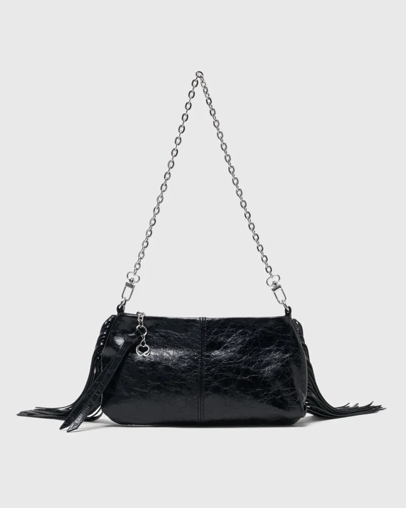 Maje Miss M Pouch Aus Lackleder - Schwarz Schwarz