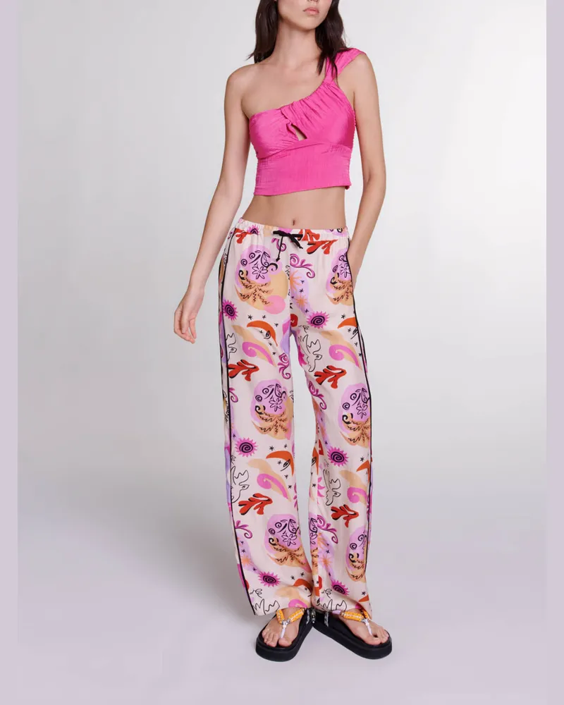 Maje Asymmetrisches Top - Rosa Fuchsia Rosa