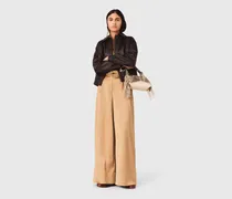 Satinhose Mit Strass - Beige