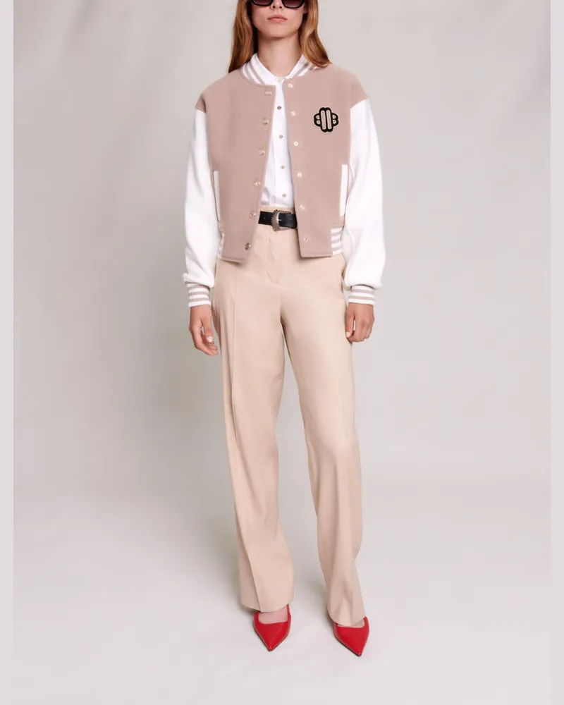 Maje Gerade Hose - Beige Beige