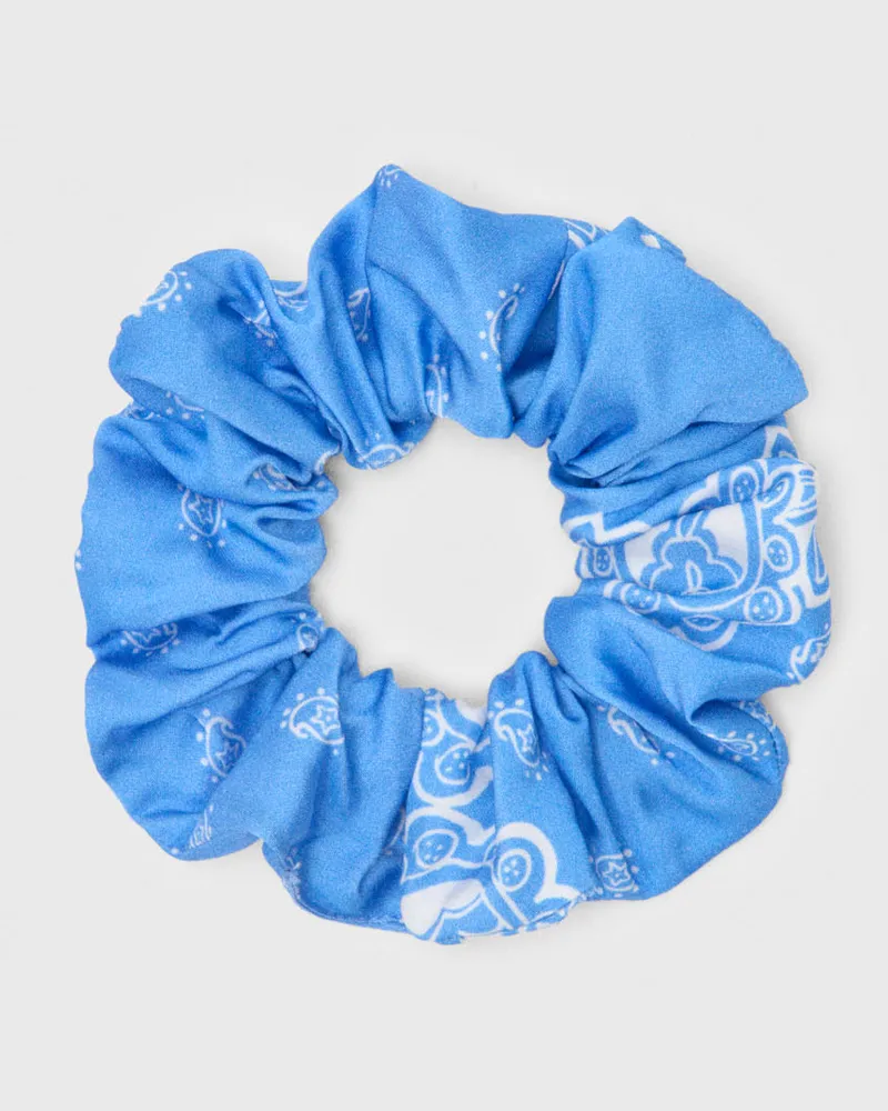 Maje Bedruckter Haargummi - Bleu Ciel Bandana Print Bleu