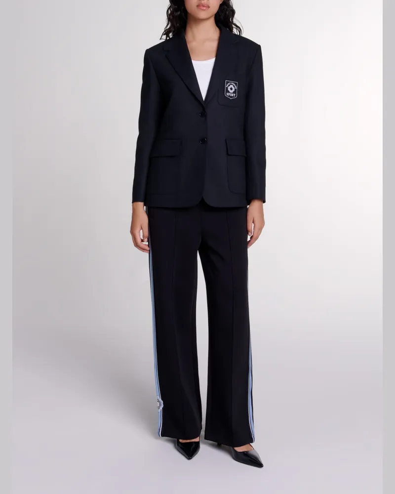 Maje Bestickter Blazer - Schwarz Schwarz