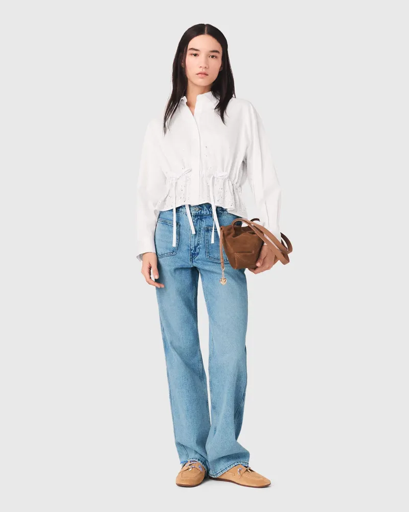 Maje Gerade Jeans Mit Ketten - Blau Blau