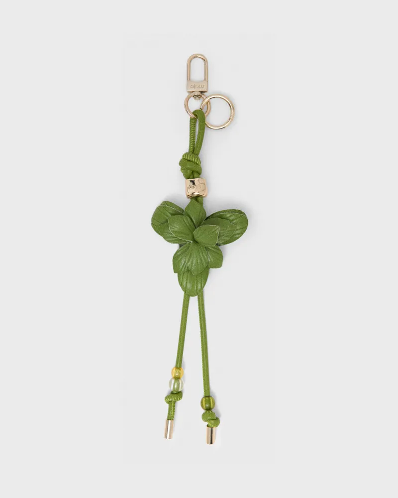 Maje Blumenanhänger Mit Perlen - Grün Grün
