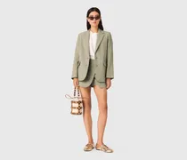 Blazer Aus Leinenmischung - Khaki
