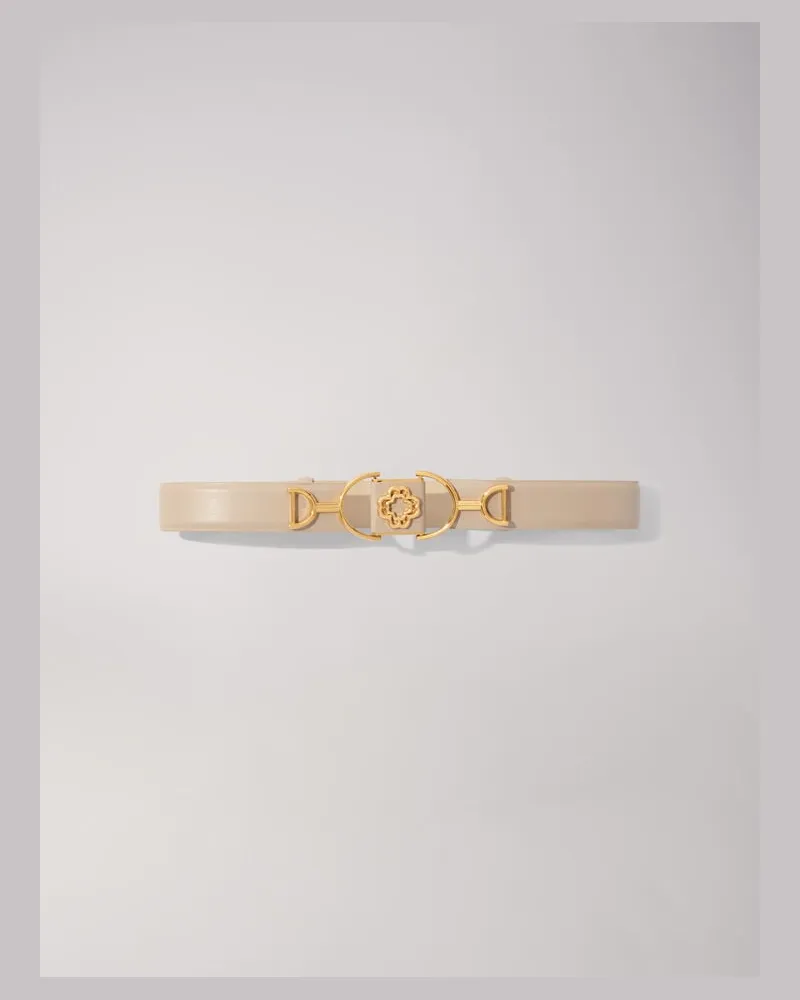 Maje Clover-gürtel Aus Glattleder - Beige Beige