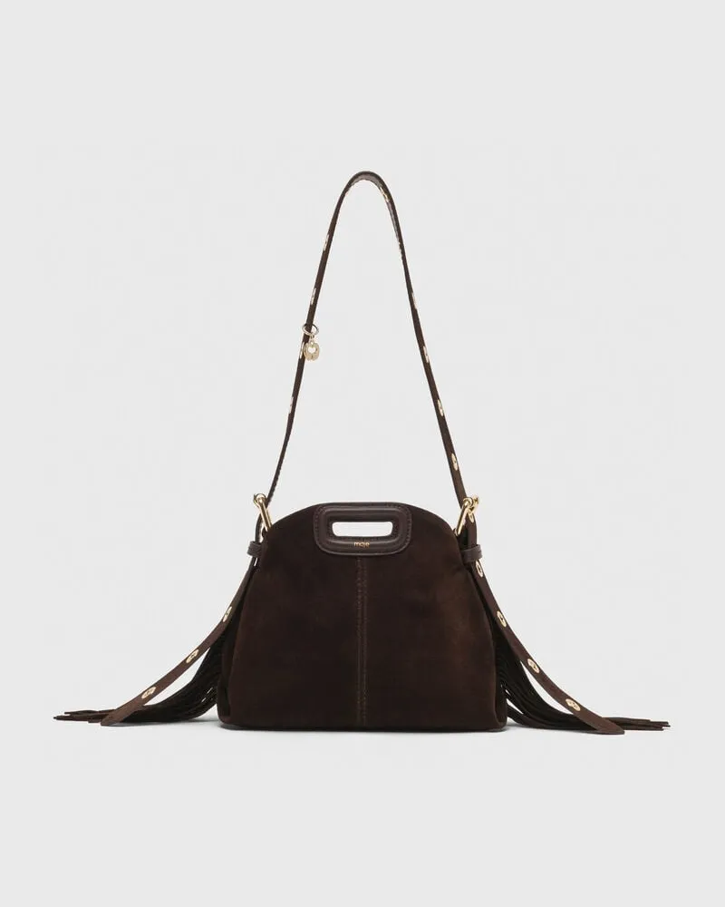 Maje Miss M Mini Tasche Aus Wildleder - Dunkelbraun Dunkelbraun
