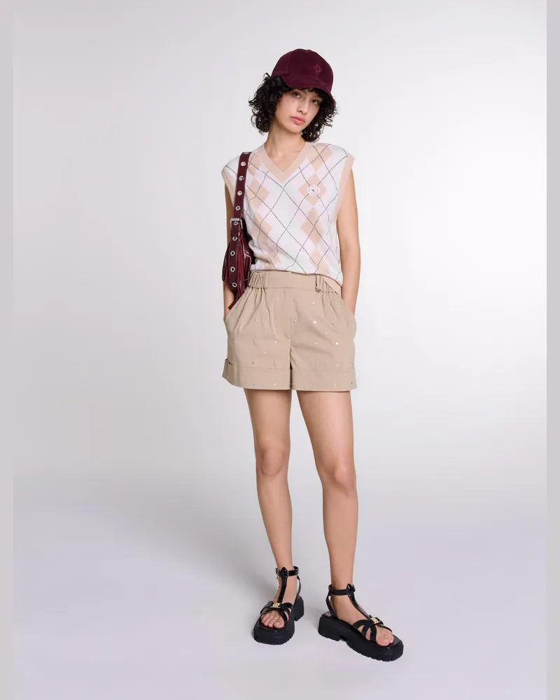 Maje Ärmelloser Pullover Aus Wollgemisch - Beige Beige