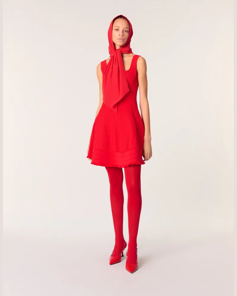 Maje Kurzes Strickkleid - Rot Rot