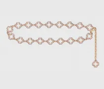 Bicolor Clover-kettengürtel - Silber/gold