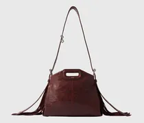 Miss M Mini Tasche Craqueléleder - Rot Bordeaux