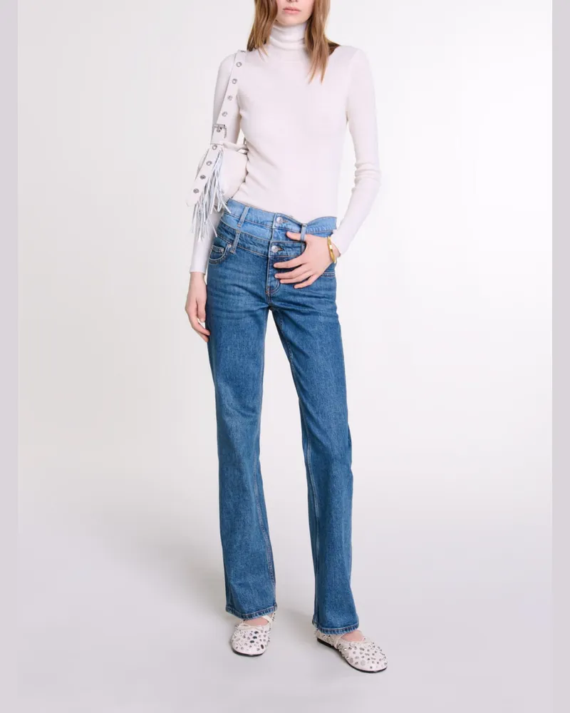Maje Jeans Mit Doppeltem Bund - Blau Blau