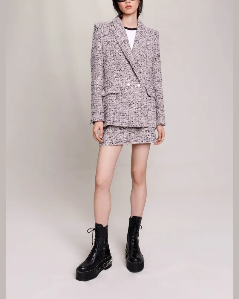 Maje Blazer - Rosa / Schwarz Rosa