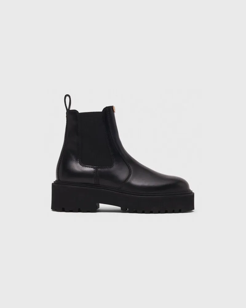 Maje Chelsea-stiefeletten - Schwarz Schwarz