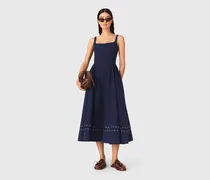 Ausgestelltes Midikleid - Marineblau