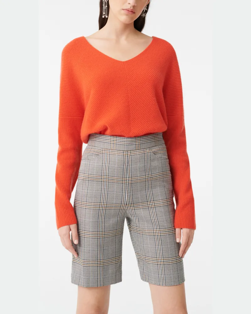 Maje Karierte Radler-shorts - Grau Grau