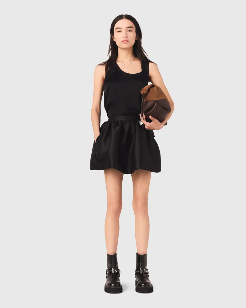 Maje Seidentop - Schwarz Schwarz