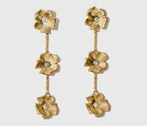 Ohrringe Blumen - Golden