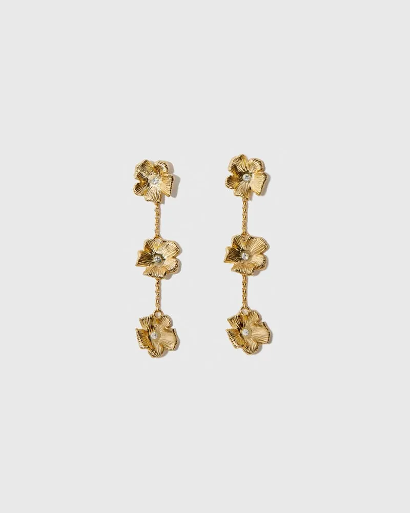 Maje Ohrringe Blumen - Golden Golden