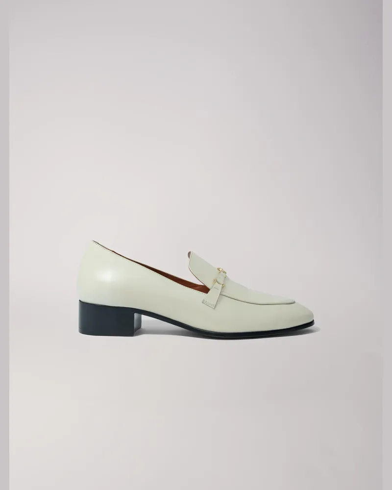 Maje Mokassins Aus Leder - Ecru Ecru