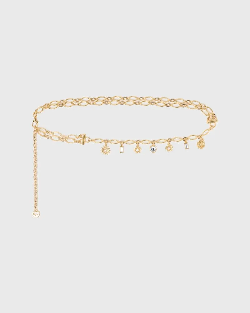 Maje Doppelkettengürtel Mit Charms - Golden Golden