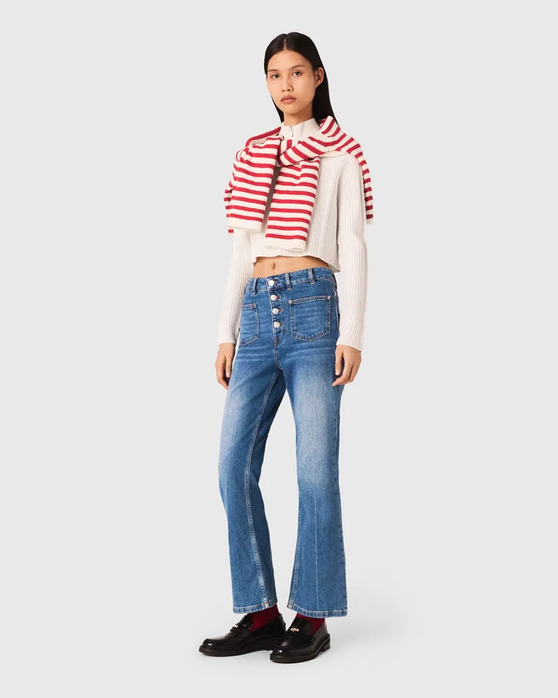 Maje Denim Jeans With Pockets - Blau Blau