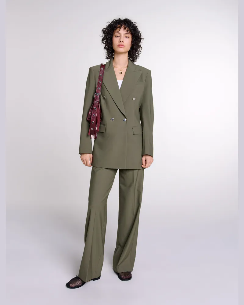 Maje Taillierte Anzugjacke - Khaki Khaki