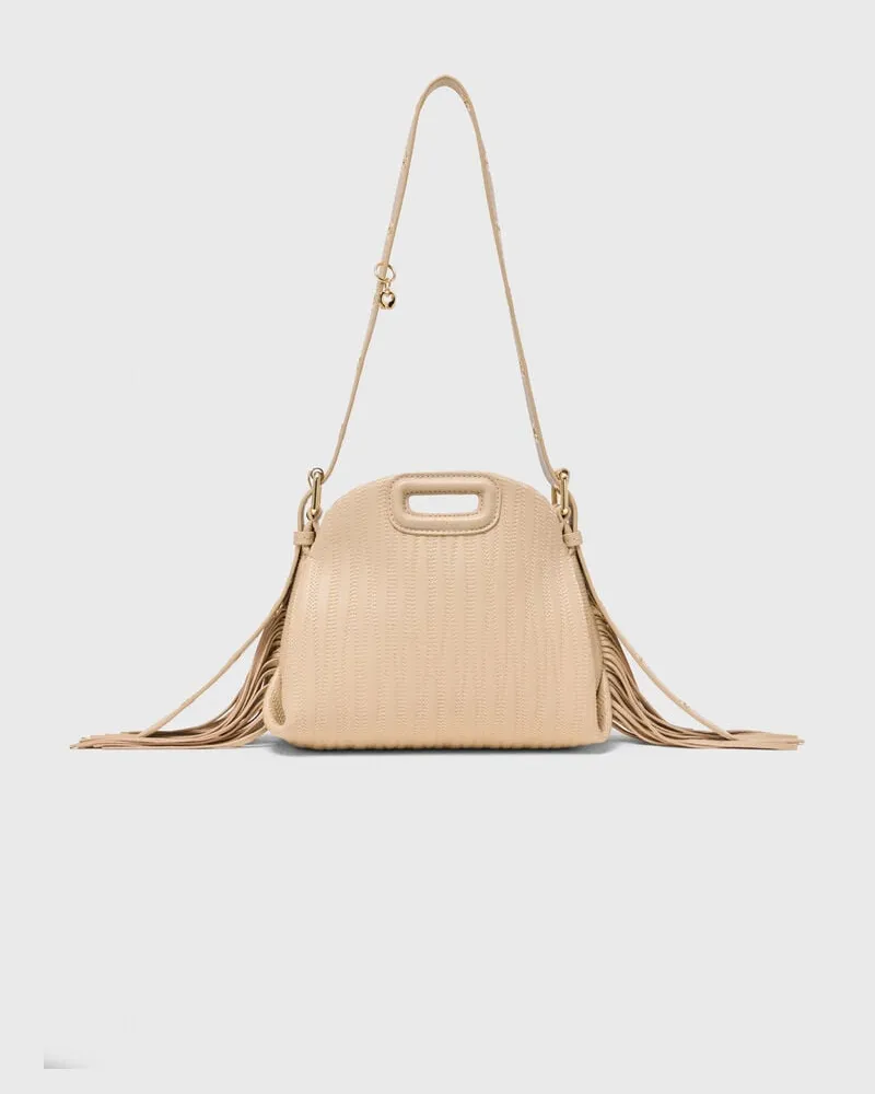 Maje Tasche Miss M Mini Aus Steppleder - Creme Creme