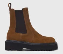 Chelsea-stiefeletten Veloursleder - Braun