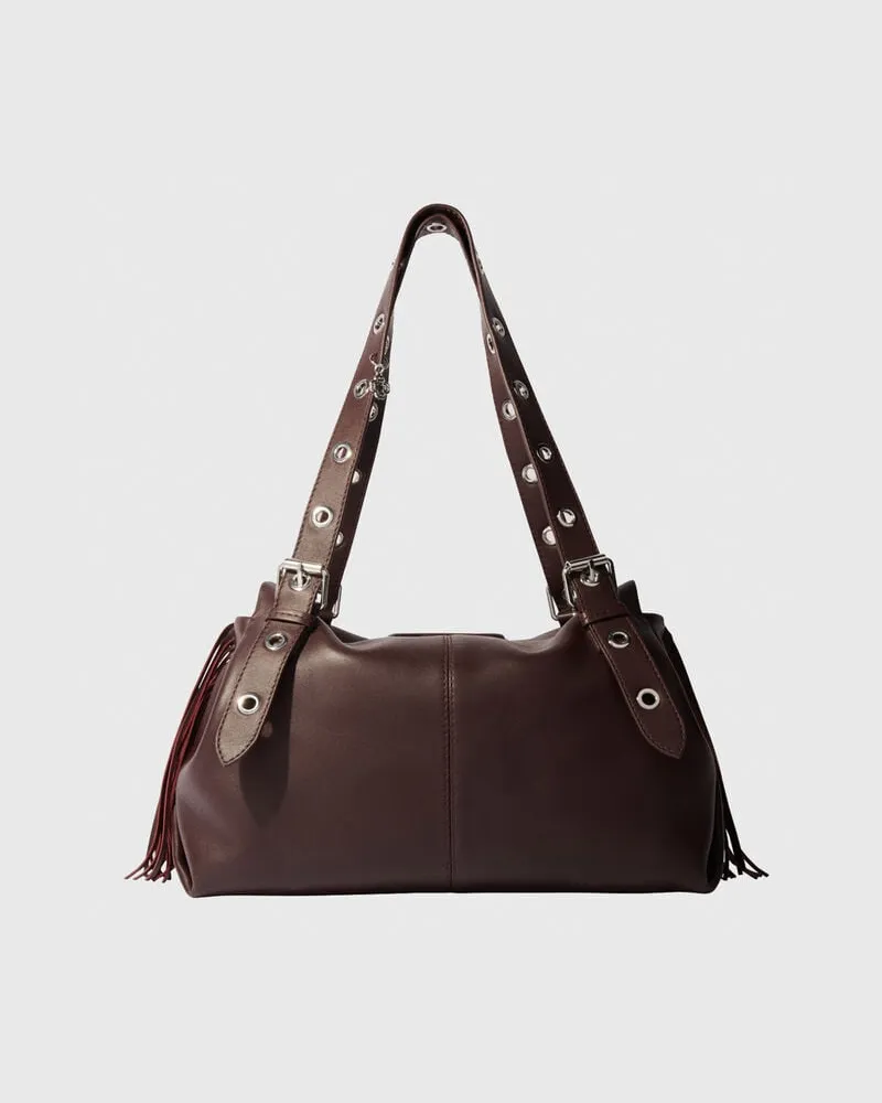 Maje Tasche Miss M Xl Aus Glattleder - Rot Bordeaux Bordeaux