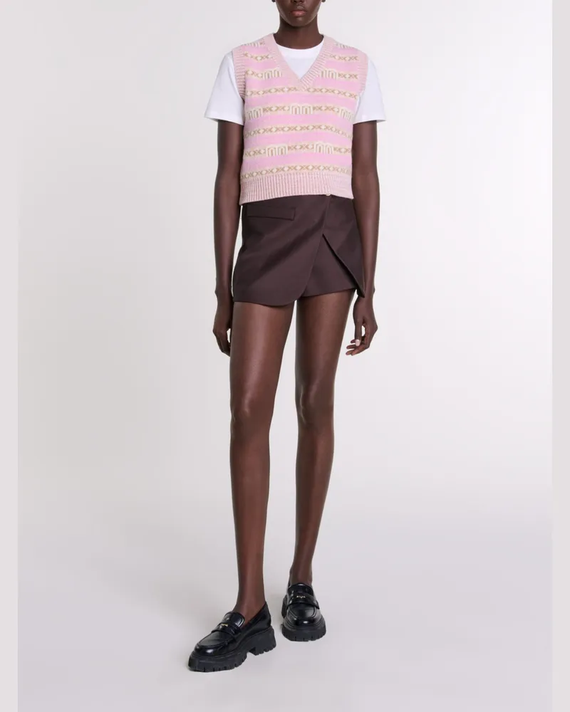 Maje Ärmelloser Jacquard-pullover - Mehrfarbig Multicolor