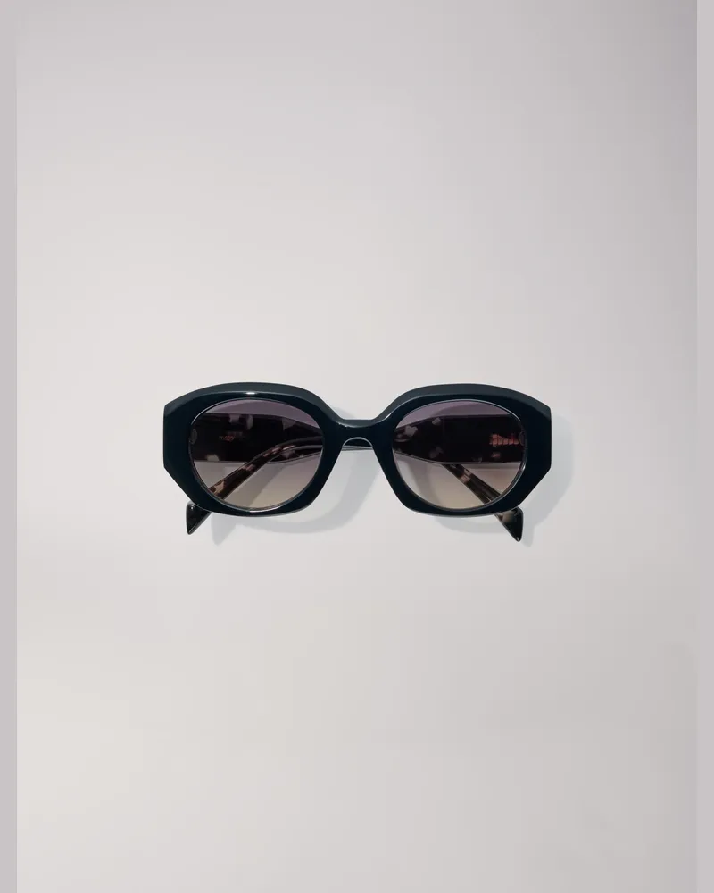 Maje Runde Sonnenbrille Aus Acetat - Schwarz Schwarz