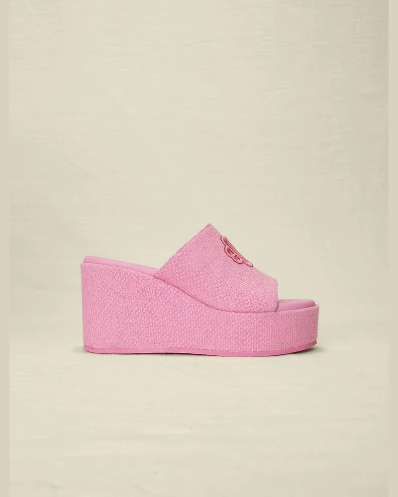 Maje Plateau-sandalen Mit Keilabsatz - Rosa Fuchsia Rosa