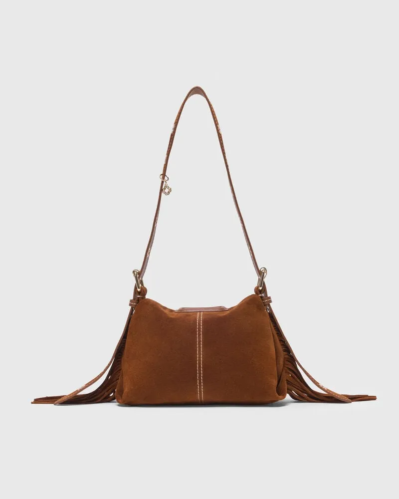 Maje Tasche Miss M Mini, Stepp-wildleder - Hellbraun Hellbraun