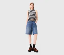 Denim-bermudashorts - Blau