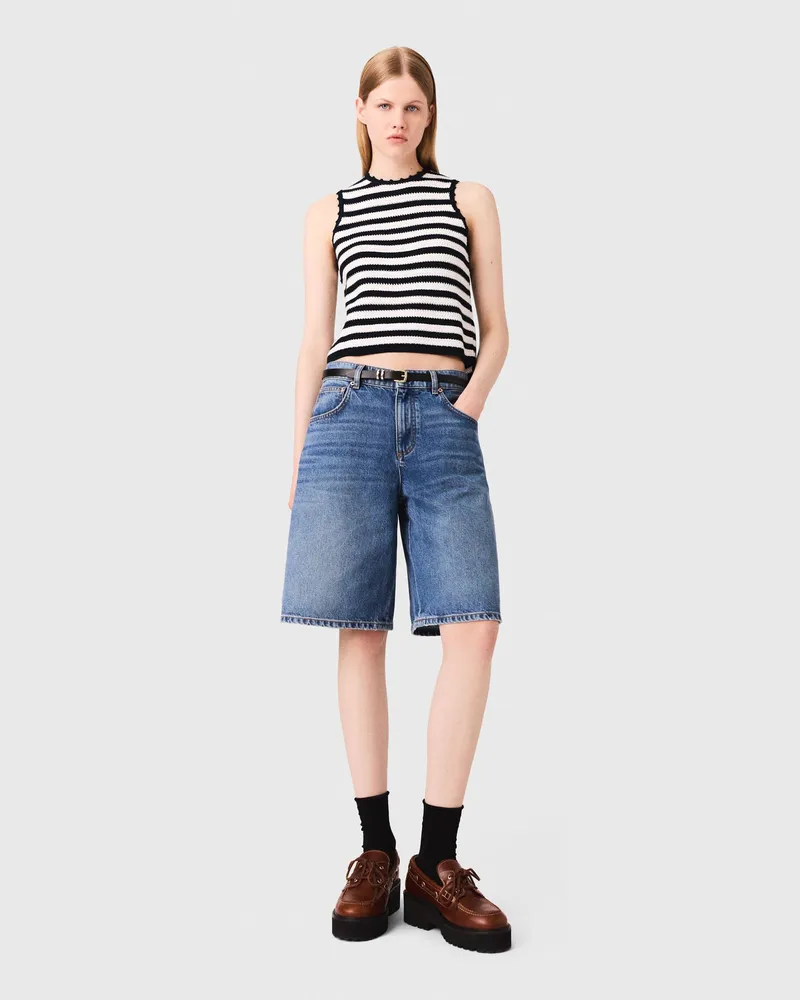 Maje Denim-bermudashorts - Blau Blau
