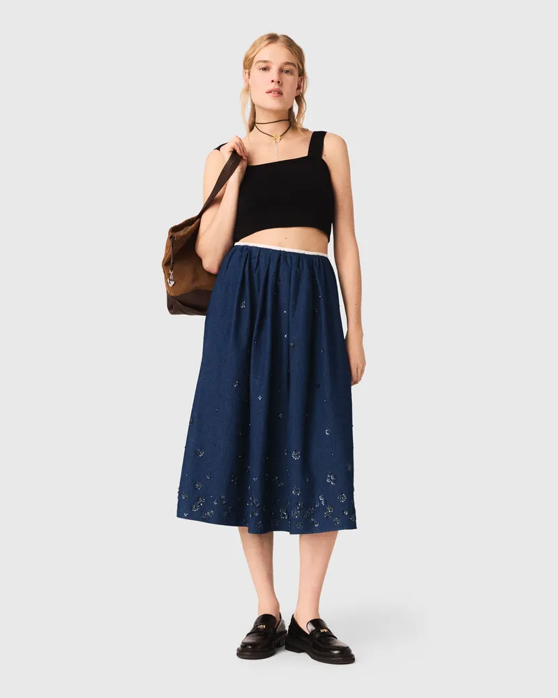 Maje Kürzeres Strickoberteil Mit Trägern - Schwarz Schwarz