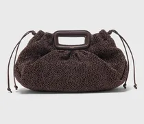 Clutch Mipli Mit Bouclé-effekt - Dunkelbraun