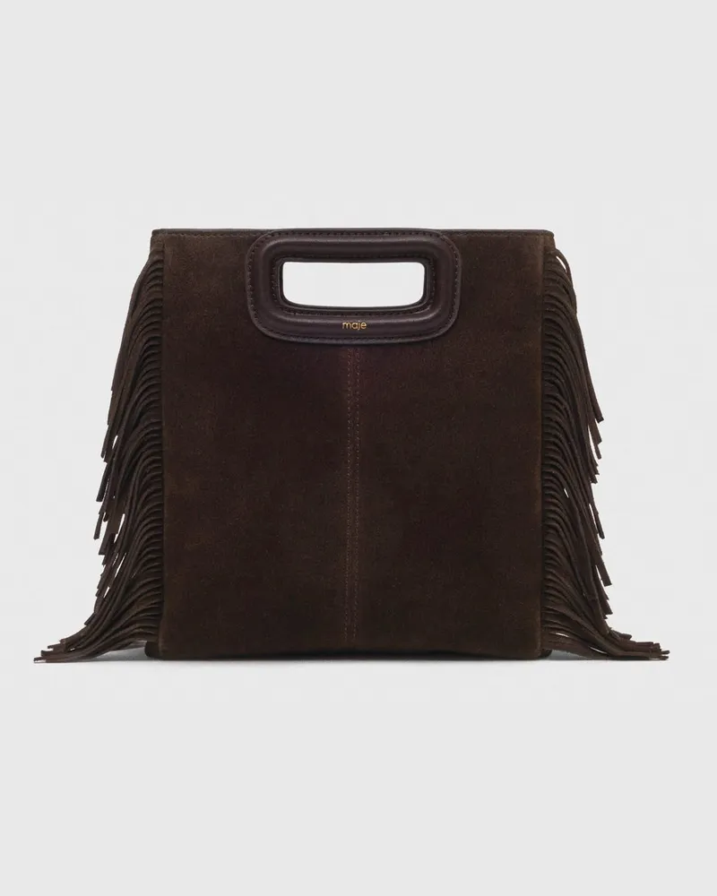 Maje M-tasche Aus Wildleder - Dunkelbraun Dunkelbraun