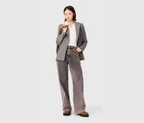 Weite Jeans Mit Kettengürtel - Grau