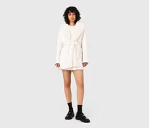 Kurzer Mantel Zum Binden - Ecru