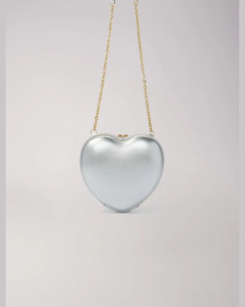 Maje Herztasche Aus Leder - Silber Silber