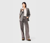 Weite Jeans Mit Kettengürtel - Grau