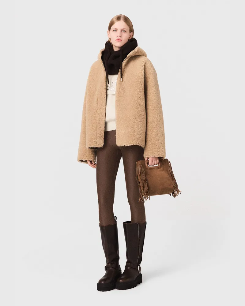 Maje Wendemantel Mit Kapuze - Kamel Kamel